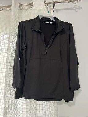 Black Half-Zip Athletic Pullover